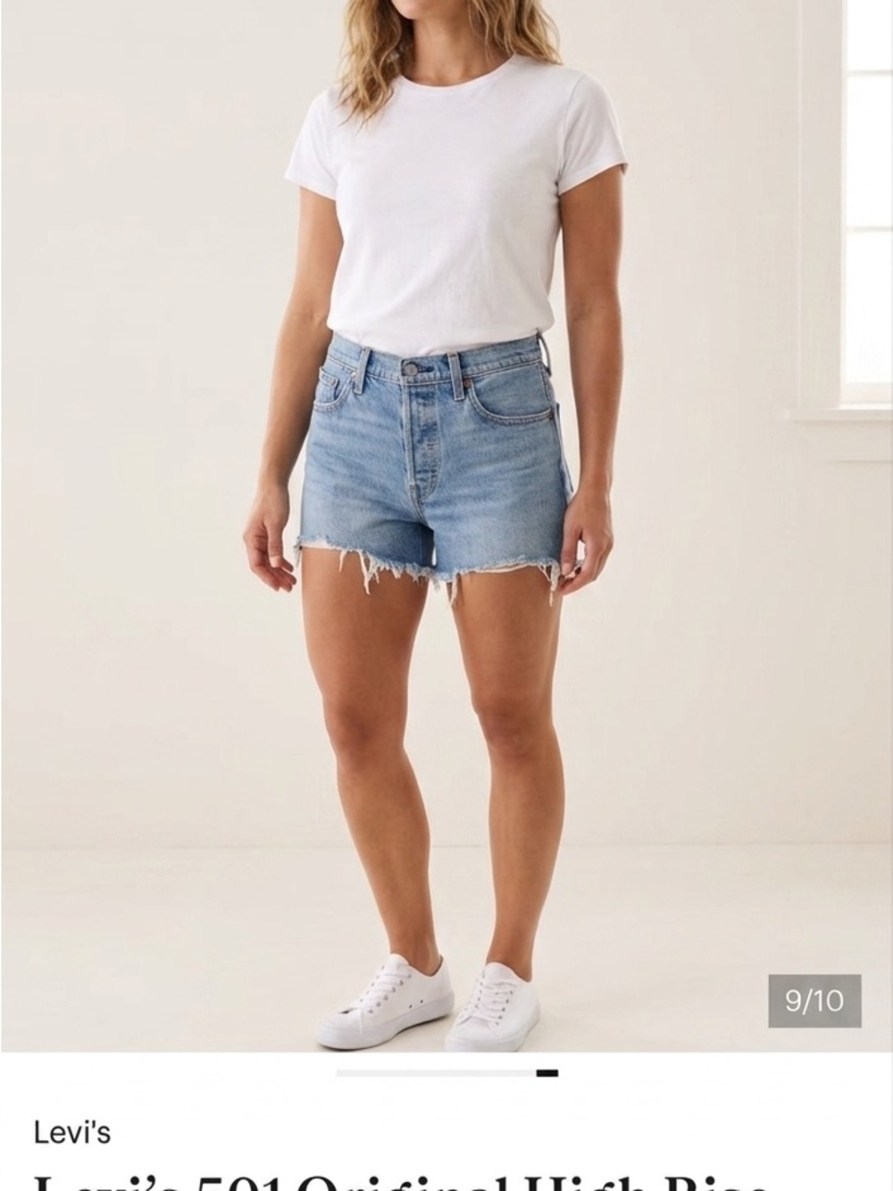 Levi’s 501 Original High Rise Cutoff Shorts - Light Wash - Size 28